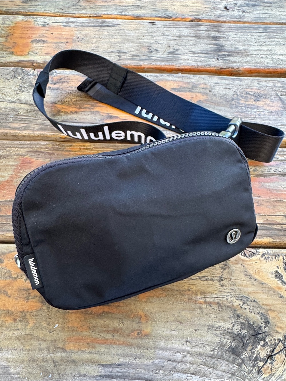 lululemon athletica Black Logo Belt Bag